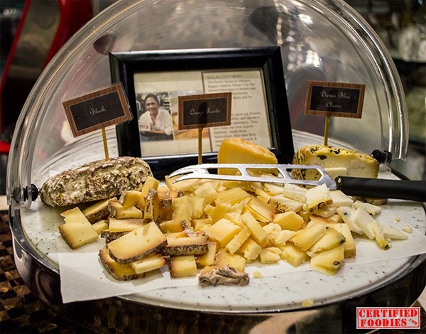 28 cheeses to select from at Spirals Cheese Room