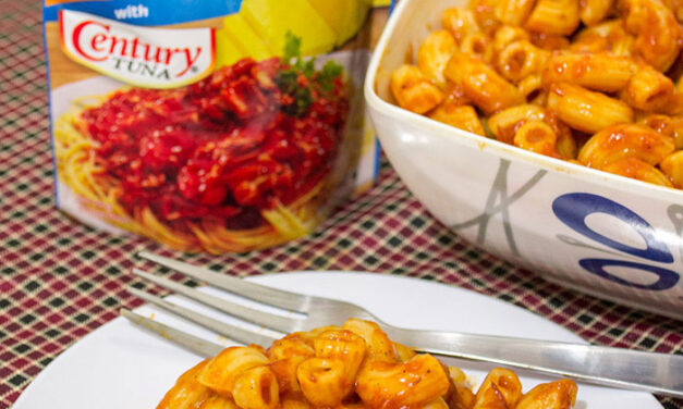 Cheesy Tuna Pasta RECIPE made with UFC Spaghetti Sauce with Century Tuna