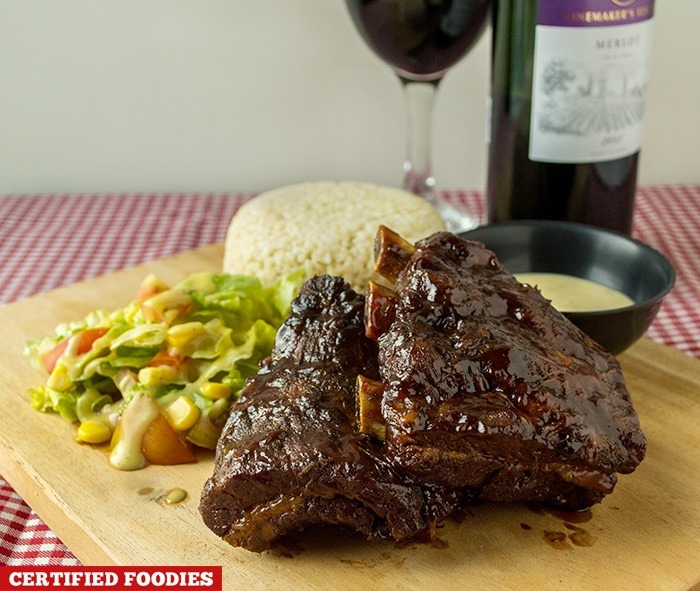 Clara Ole Baby Back Ribs with Beef Steak Rice and Caesar Salad Recipe